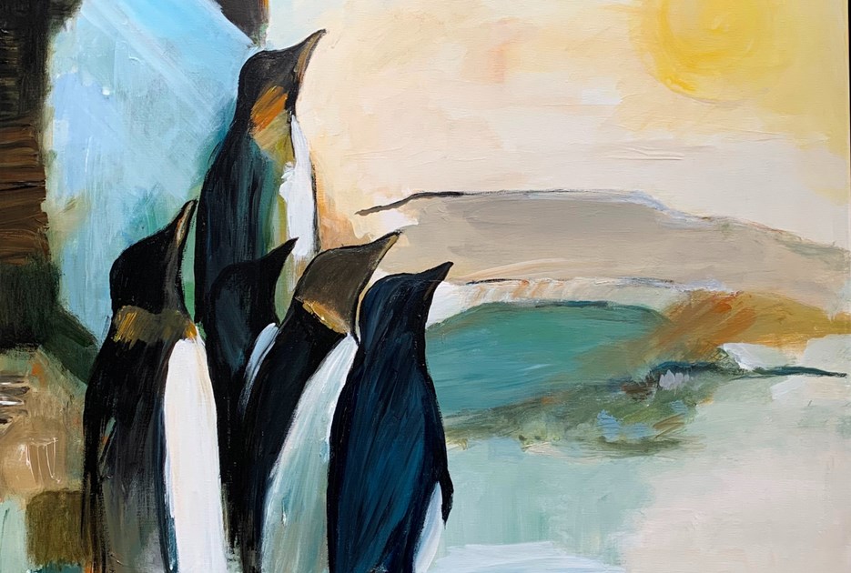 4 pingviner. Foto: privat