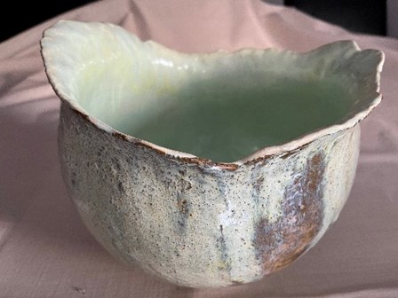 Lysegrøn keramik skål